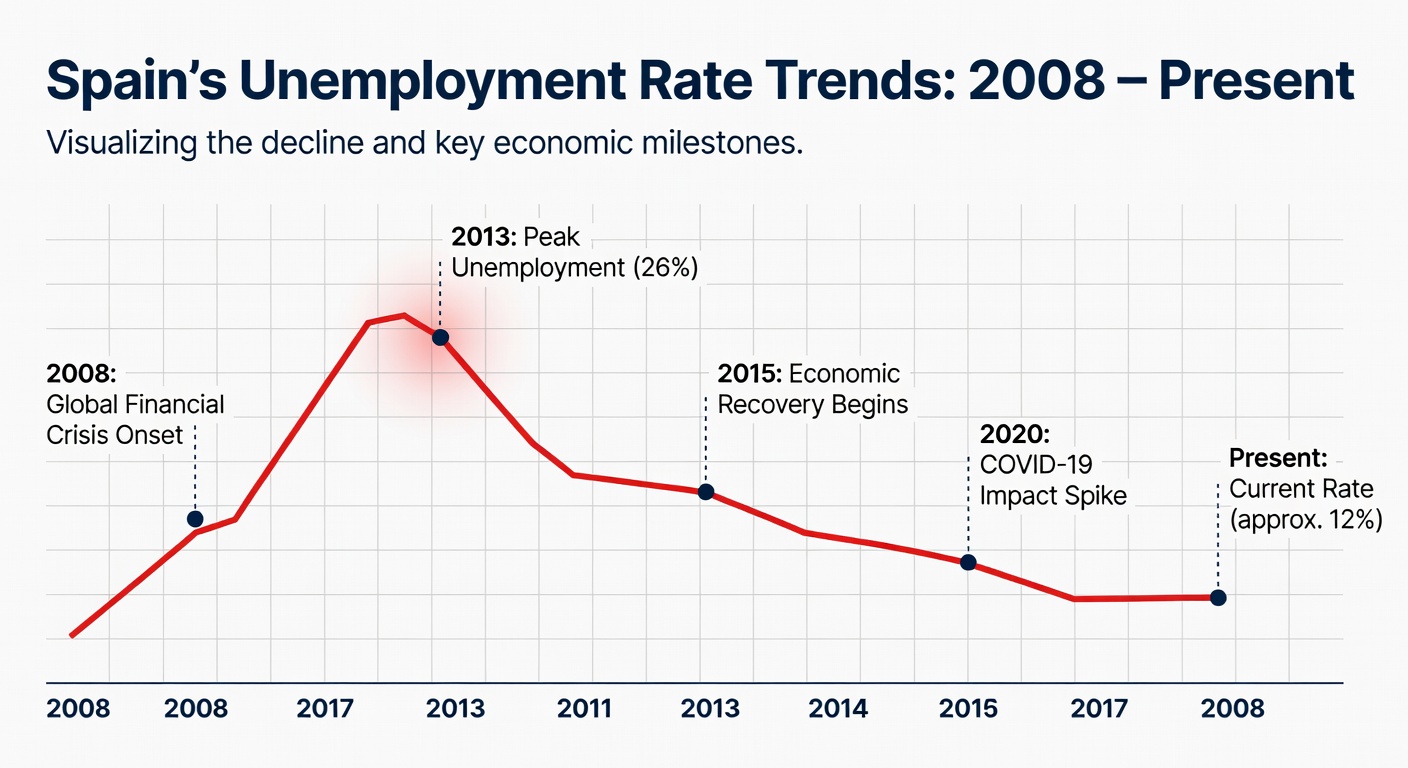Tendencias de desempleo en España